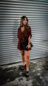 “CHOCO” V NECK ROMPER
